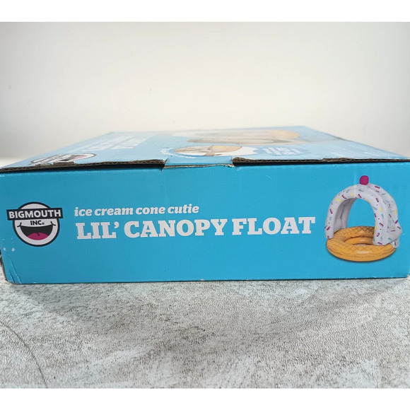 BigMouth Ice Cream Cone Cutie LIL' CANOPY Pool Float Inflatable 12-36 months - Picture 3 of 3